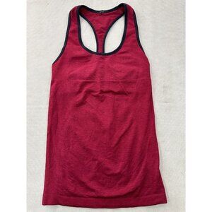 Lululemon Ebb & Flow Racerback Tank Top Heathered Bumble Berry Women 4 EUC READ